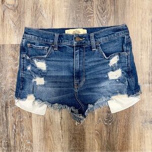 Hollister High Rise Vintage Jean Shorts size 5 waist 27